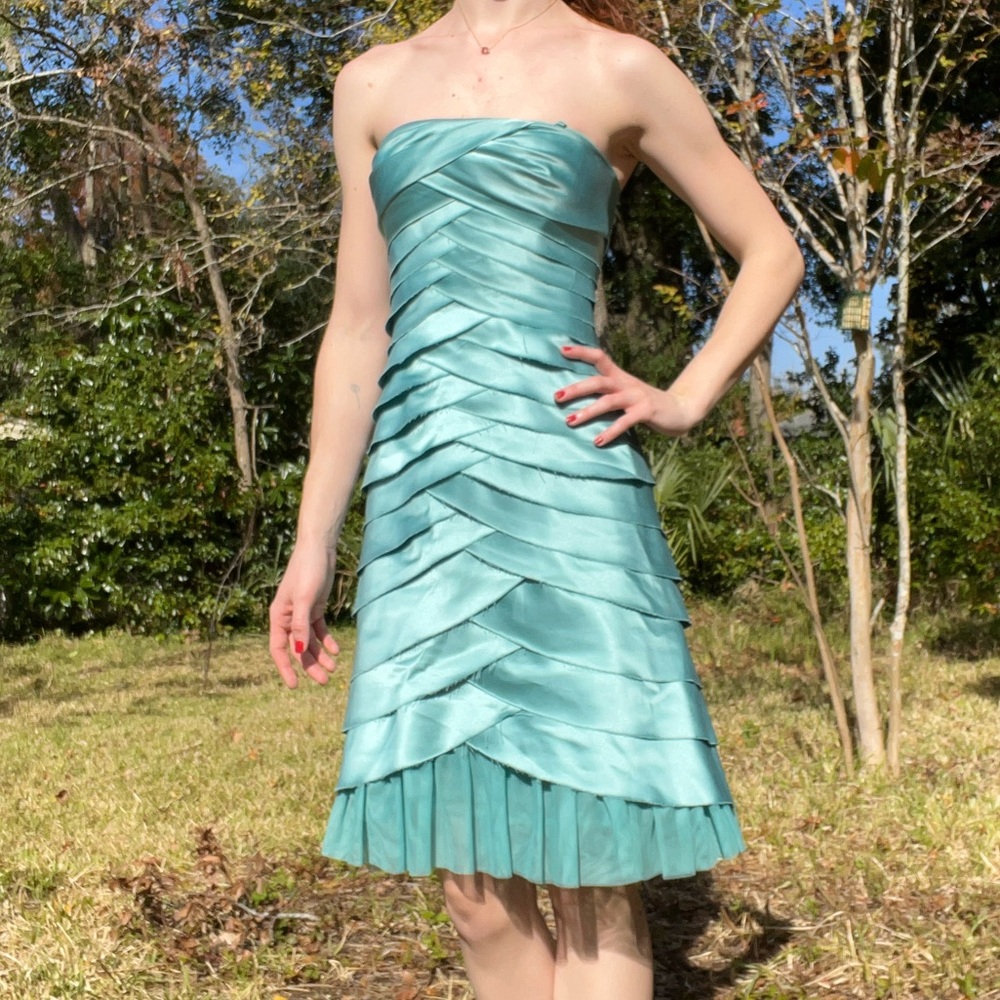 BCBGMaxAzria Satin Cocktail Dress